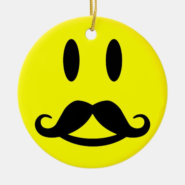 Happy & Angry Moustache ornament (Front)