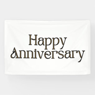 Happy Anniversary 2.5x4 Vinyl Banner