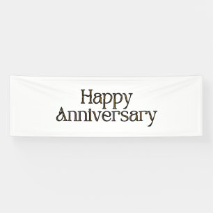 Happy Anniversary 2.5x8 Vinyl Banner