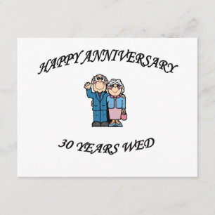 HAPPY ANNIVERSARY 30 CARD