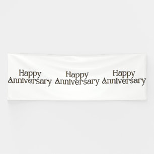 Happy Anniversary 4x12 Vinyl Banner