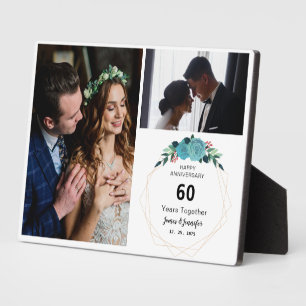Happy Anniversary 60 Years Together 2 Photos Plaque