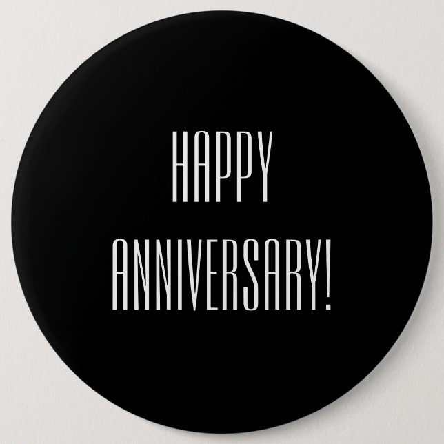 Happy Anniversary 6 Cm Round Badge (Front)