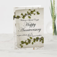 Happy Anniversary as you Celebrate 65 Years Togeth