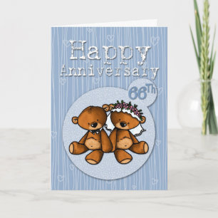 happy anniversary bears - 66 year card