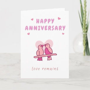 Happy Anniversary Bird in Love Card