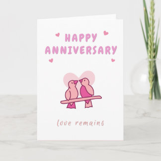 Happy Anniversary Bird in Love Card