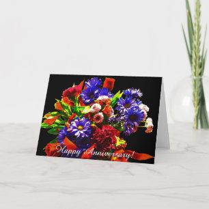Happy Anniversary Bouquet Card (blank inside)