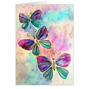 Happy Anniversary Card Colourful Butterflies Flyin