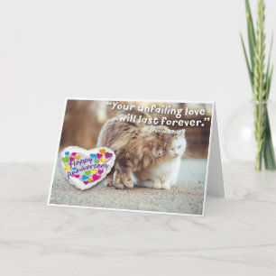 Happy Anniversary (Cats) - Christian Card