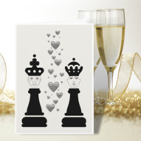 Happy Anniversary Chess Pieces Greeting Card