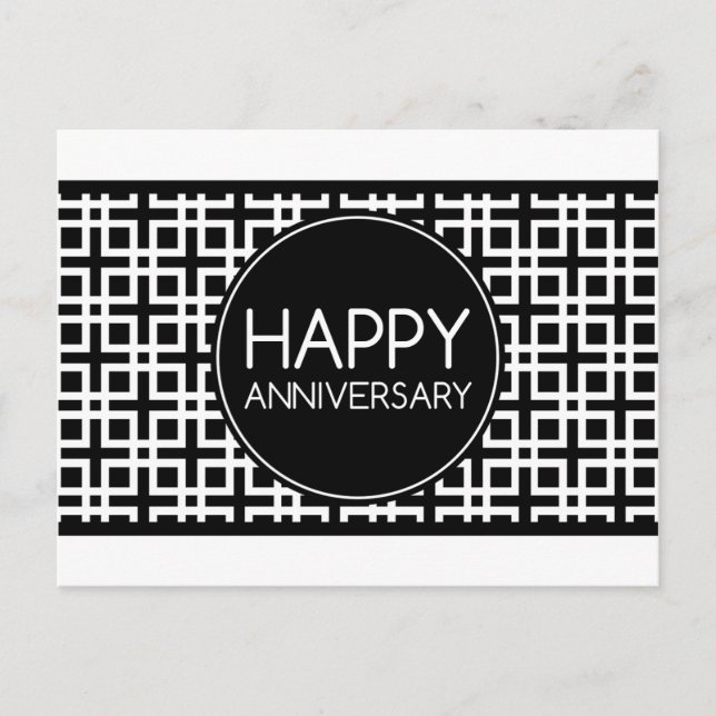 Happy Anniversary (cinderStripe) Postcard (Front)