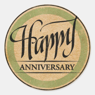 Happy Anniversary Classic Round Sticker