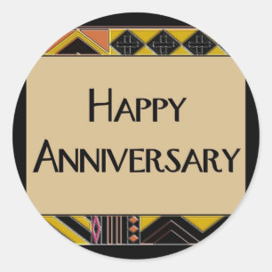 Happy Anniversary Classic Round Sticker