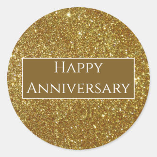 Happy Anniversary Classic Round Sticker