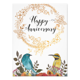 Happy Anniversary congratulations husband marriage Photo Print