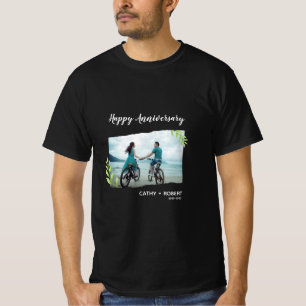 Happy Anniversary Custom Branded Black T-Shirt 