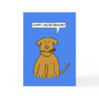 Happy Anniversary, Cute Cartoon Puppy.