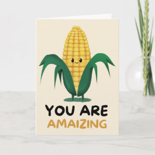 Happy Anniversary Cute Funny Simple Corn Card