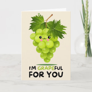 Happy Anniversary Cute Funny Simple Grape Card
