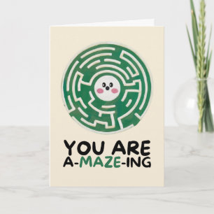 Happy Anniversary Cute Funny Simple Maze Card