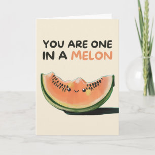 Happy Anniversary Cute Funny Simple Melon Card