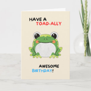 Happy Anniversary Cute Funny Simple Toad Card