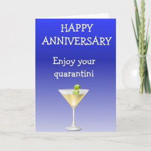 Happy Anniversary Enjoy your Quarantini Quarantine Card