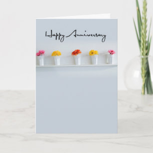 Happy Anniversary Flowers in Row Card