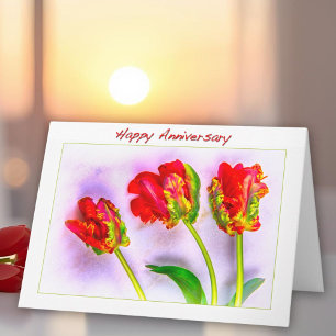 Happy Anniversary French Tulips Card