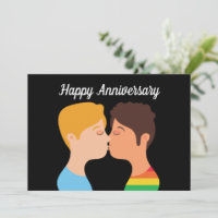 Happy Anniversary Gay Men Couple Romantic Love You