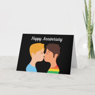 Happy Anniversary Gay Men Couple Romantic Love You Card