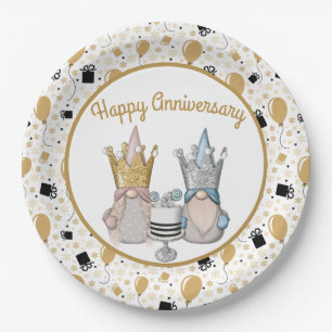 Happy Anniversary Gnomes  Paper Plate