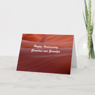 Happy Anniversary Grandma and Grandpa Canyon Swirl Card