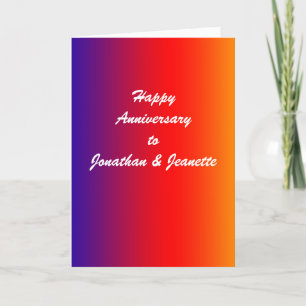 Happy Anniversary Greeting Card Vivid Rainbow