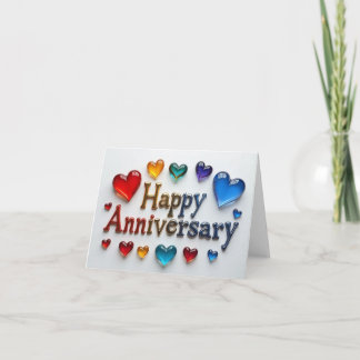 Happy Anniversary heart Card. Card