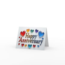Happy Anniversary heart Card.