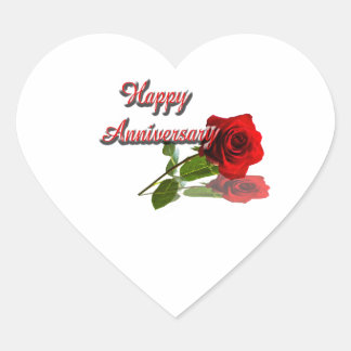 Happy Anniversary Heart Sticker