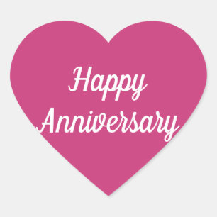 Happy Anniversary Heart Sticker