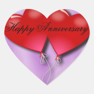 Happy Anniversary Heart Sticker