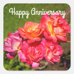 Happy Anniversary Joseph’s Coat Rose #1 Stickers