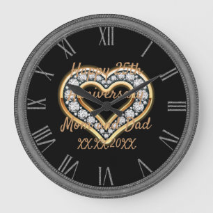 Happy anniversary large clock