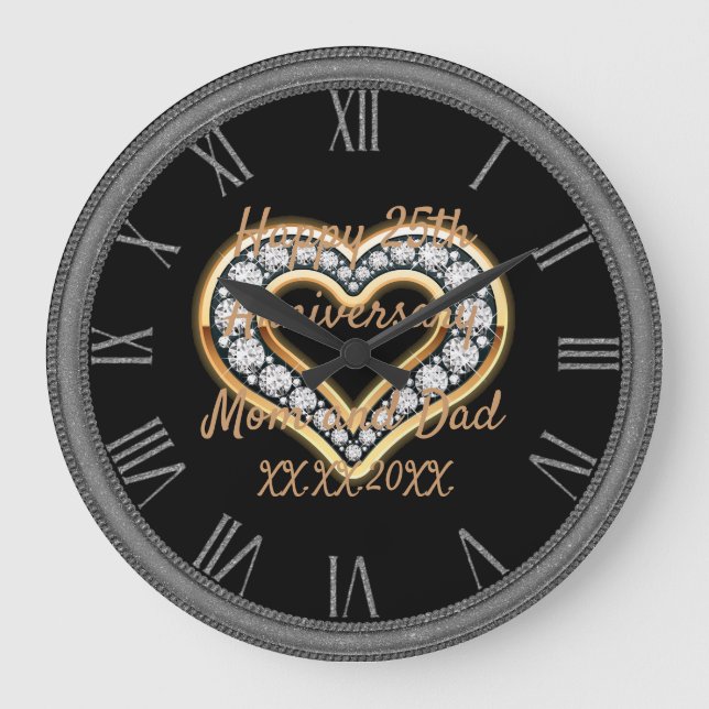 Happy anniversary large clock (Front)