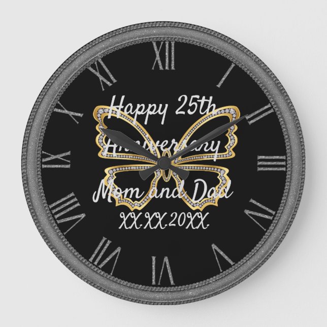 Happy anniversary large clock (Front)