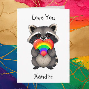 Happy Anniversary   LGBTQ Raccoon Card