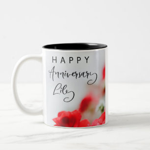 Happy Anniversary Mug Personalised Name