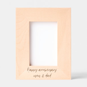 Happy anniversary mum & dad typography  etched frames