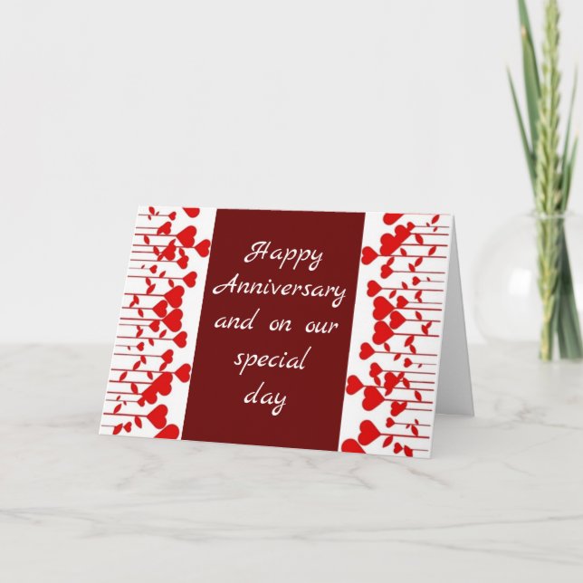 **HAPPY ANNIVERSARY** MY LIFE IS HAPPIER WITH YOU! CARD (Front)