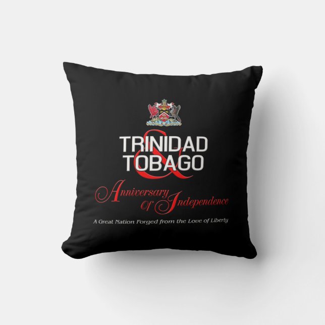 Happy Anniversary of Independence T&T Cushion (Front)