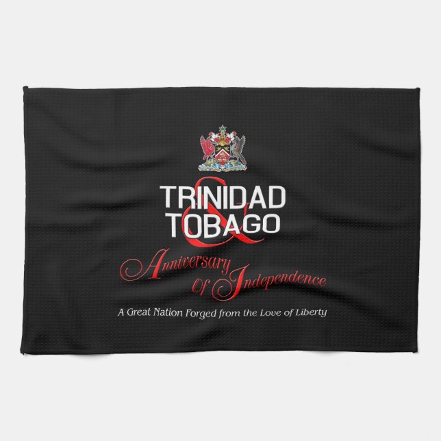 Happy Anniversary of Independence T&T Tea Towel (Horizontal)